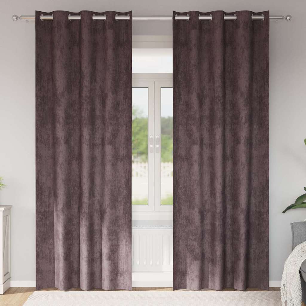 vidaXL Velvet Gordijnen 2 pcs Wijnrood 140 x 140 cm Fluweel