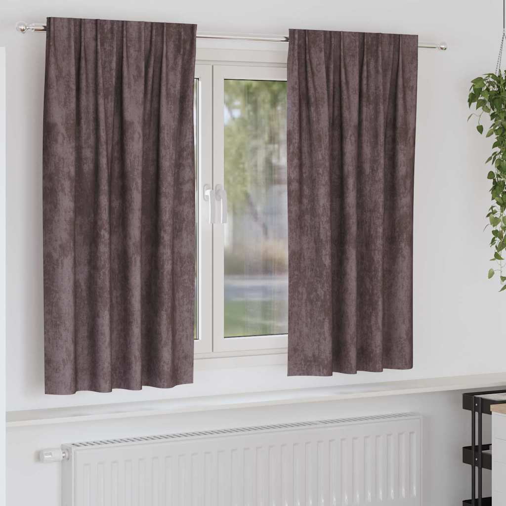 vidaXL Velvet Gordijnen 2 pcs Wijnrood 140 x 140 cm Fluweel