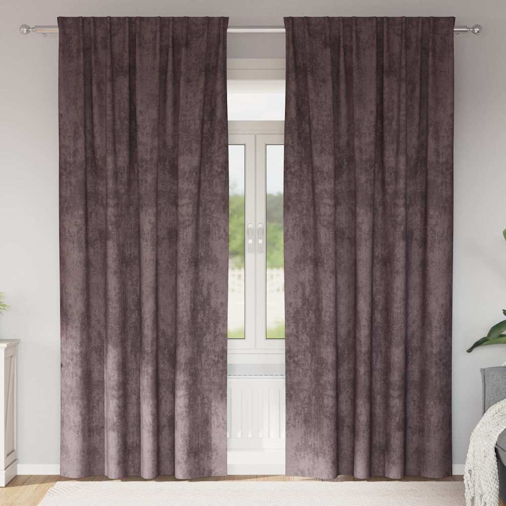 vidaXL Velvet Gordijnen 2 pcs Wijnrood 140 x 140 cm Fluweel