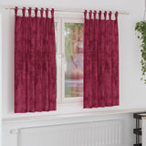 vidaXL Velvet Gordijnen 2 pcs Wijnrood 140 x 140 cm Fluweel