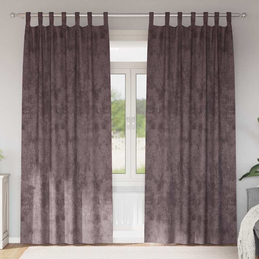 vidaXL Velvet Gordijnen 2 pcs Wijnrood 140 x 140 cm Fluweel