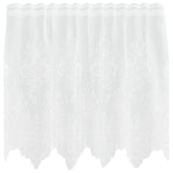 vidaXL Lace Curtain with Drapes Floral White 80 x 150 cm Polyester