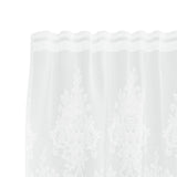 vidaXL Lace Curtain with Drapes Floral White 80 x 150 cm Polyester