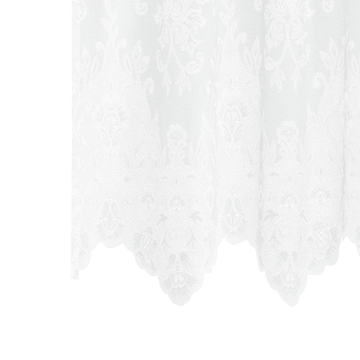 vidaXL Lace Curtain with Drapes Floral White 80 x 150 cm Polyester