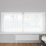 vidaXL Lace Curtain with Drapes Floral White 80 x 150 cm Polyester