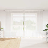 vidaXL Lace Curtain with Drapes Floral White 80 x 150 cm Polyester