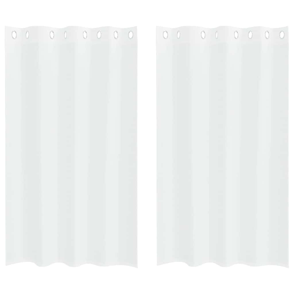 vidaXL Voile Gordijn met gordijnen 2 pcs Wit 140 x 140 cm Polyester