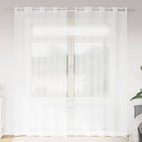 vidaXL Voile Gordijn met gordijnen 2 pcs Wit 140 x 140 cm Polyester