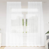 vidaXL Voile Gordijn met gordijnen 2 pcs Wit 140 x 140 cm Polyester