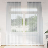 vidaXL Voile Gordijn met gordijnen 2 pcs Wit 140 x 140 cm Polyester