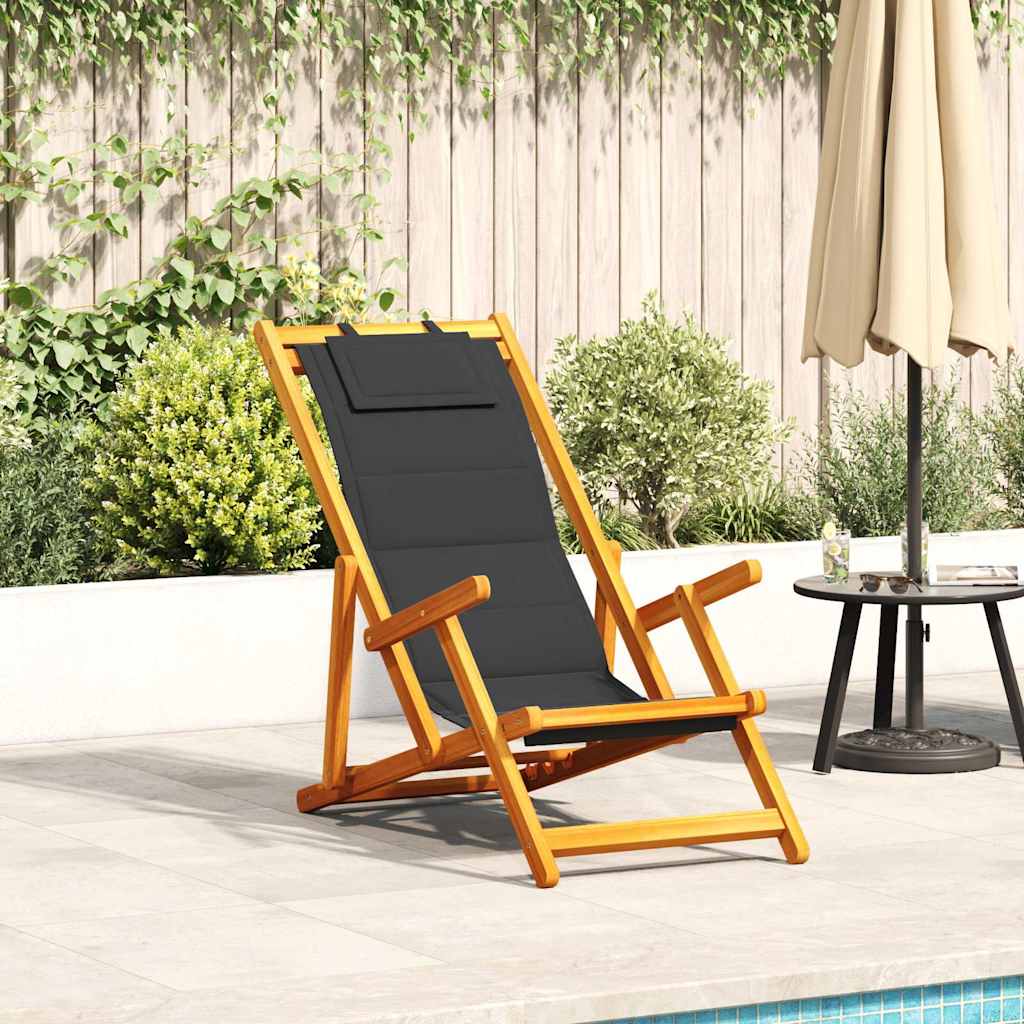 vidaXL Zonstoel 2 pcs Bruin 61.5 x 123 x 82cm Massief acaciahout