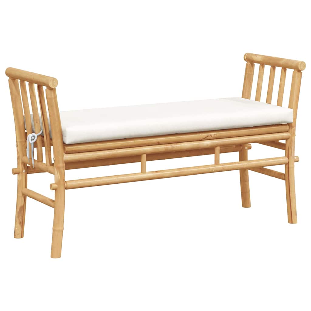 vidaXL Tuinbank met kussen Bruin 110 x 38 x 65cm Bamboe