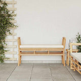 vidaXL Tuinbank met kussen Bruin 110 x 38 x 65cm Bamboe