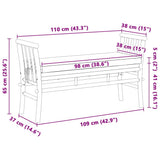 vidaXL Tuinbank met kussen Bruin 110 x 38 x 65cm Bamboe