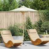 vidaXL Tuinparasol Crème Wit Ø 270 x 260 cm Bamboe