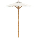 vidaXL Tuinparasol Crème Wit Ø 270 x 260 cm Bamboe
