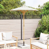 vidaXL Tuinparasol Crème Wit Ø 270 x 260 cm Bamboe