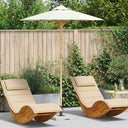 vidaXL Tuinparasol Crème Wit Ø 270 x 260 cm Bamboe