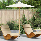 vidaXL Tuinparasol Crème Wit Ø 270 x 260 cm Bamboe