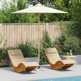vidaXL Tuinparasol Crème Wit Ø 270 x 260 cm Bamboe