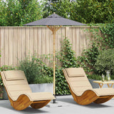 vidaXL Tuinparasol Crème Wit Ø 270 x 260 cm Bamboe