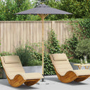 vidaXL Tuinparasol Crème Wit Ø 270 x 260 cm Bamboe