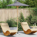 vidaXL Tuinparasol Crème Wit Ø 270 x 260 cm Bamboe