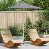 vidaXL Tuinparasol Crème Wit Ø 270 x 260 cm Bamboe