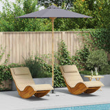 vidaXL Tuinparasol Crème Wit Ø 270 x 260 cm Bamboe