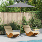 vidaXL Tuinparasol Crème Wit Ø 270 x 260 cm Bamboe