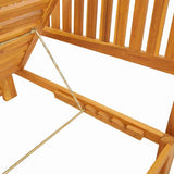 vidaXL Ligstoel Olie Natuurlijk 200 x 57 x 75cm Massief acaciahout