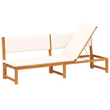 vidaXL Ligstoel Olie Natuurlijk 200 x 57 x 75cm Massief acaciahout
