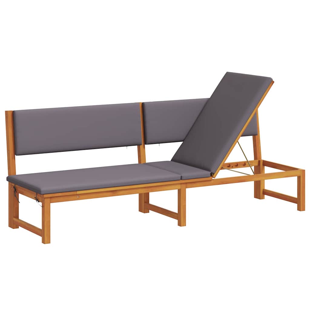 vidaXL Ligstoel Olie Natuurlijk 200 x 57 x 75cm Massief acaciahout