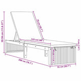 vidaXL Ligstoel Olie Natuurlijk 200 x 55 x 94 cm Massief acaciahout