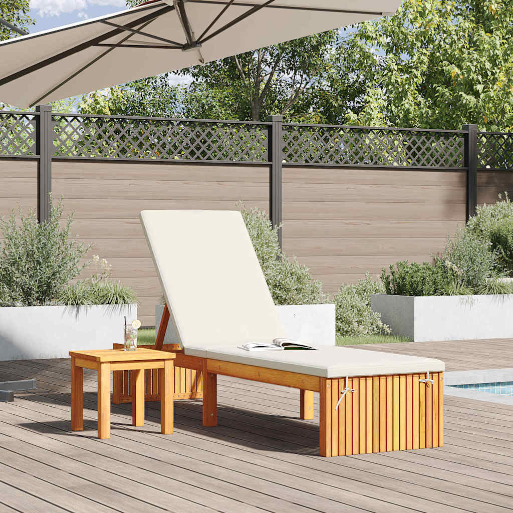 vidaXL Ligstoel Olie Natuurlijk 200 x 55 x 94 cm Massief acaciahout