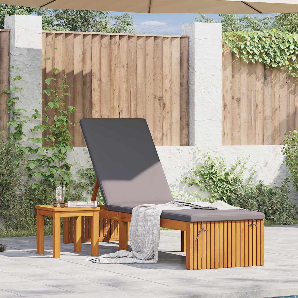 vidaXL Ligstoel Olie Natuurlijk 200 x 55 x 94 cm Massief acaciahout