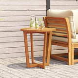 vidaXL Tuinbijzettafel rond Ø70x75 cm massief acaciahout