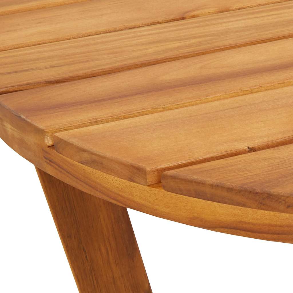 vidaXL Tuinbijzettafel rond Ø70x75 cm massief acaciahout