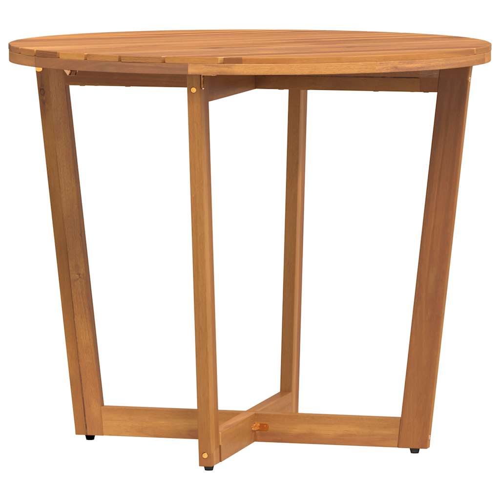 vidaXL Tuinbijzettafel rond Ø70x75 cm massief acaciahout