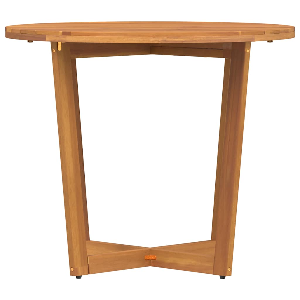 vidaXL Tuinbijzettafel rond Ø70x75 cm massief acaciahout