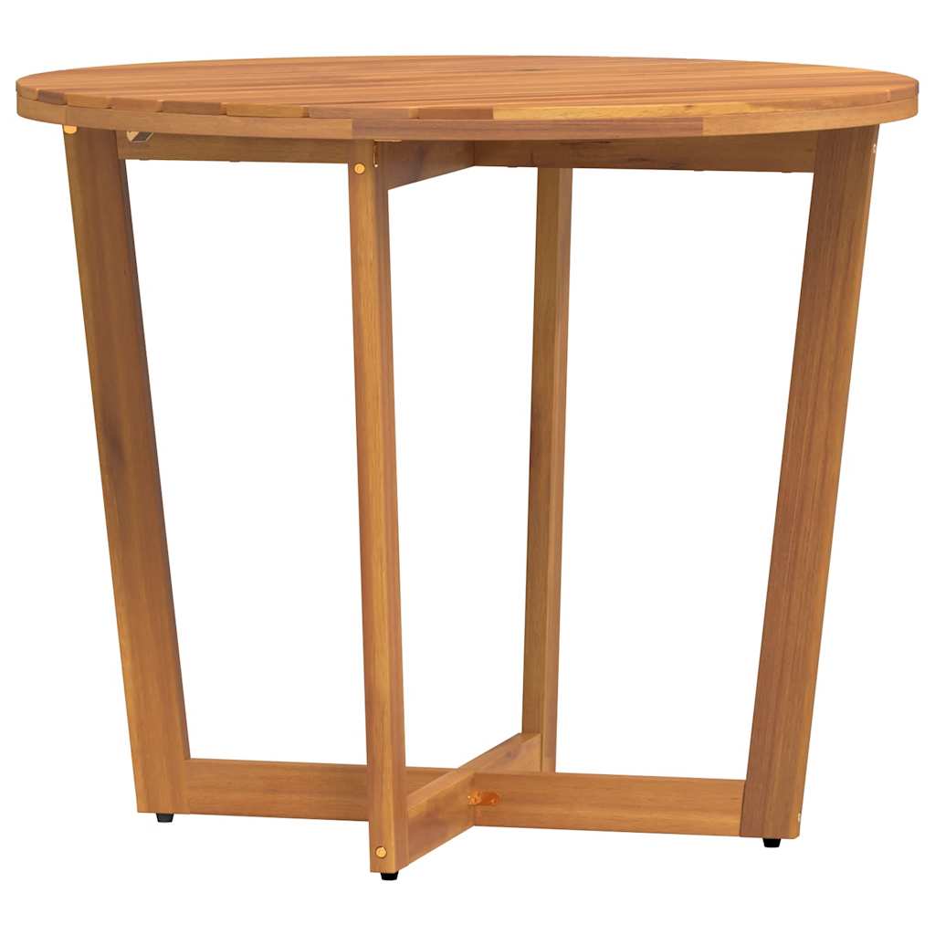 vidaXL Tuinbijzettafel rond Ø70x75 cm massief acaciahout