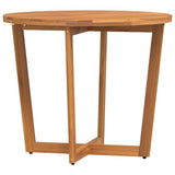 vidaXL Tuinbijzettafel rond Ø70x75 cm massief acaciahout