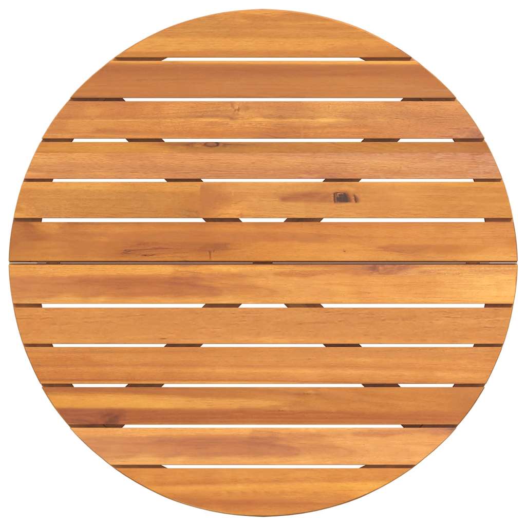 vidaXL Tuinbijzettafel rond Ø70x75 cm massief acaciahout