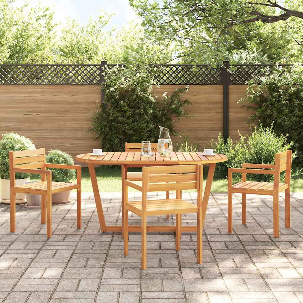vidaXL Tuinbijzettafel rond Ø70x75 cm massief acaciahout