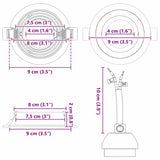 vidaXL Spotje 6 pcs Wit 9 x 9 x 2 cm Aluminium