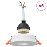 vidaXL Spotje 6 pcs Wit 9 x 9 x 2 cm Aluminium