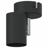 vidaXL Plafondspot met schijnwerpers Zwart 6,5 x 6 x 11,5 cm Metaal