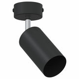 vidaXL Plafondspot met schijnwerpers Zwart 6 x 6 x 16 cm Metaal