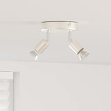 vidaXL Plafondspot met schijnwerpers Nikkel 8 x 8 x 10,5 cm Staal
