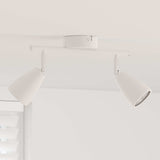vidaXL Plafondspot met schijnwerpers Wit 25.5 x 8 x 16 cm Metaal